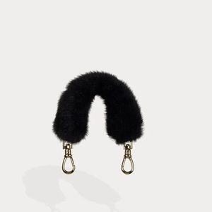 BANDOLIER NORAH FUR WRISTLETWristlet Strap Only in Black/Gold